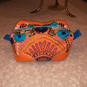 Otomi Embroidered Cosmetic Bag